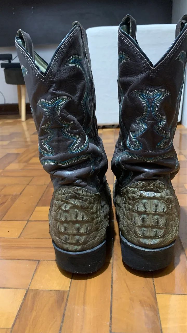 Bota texana couro jacaré legitimo  - Foto 2