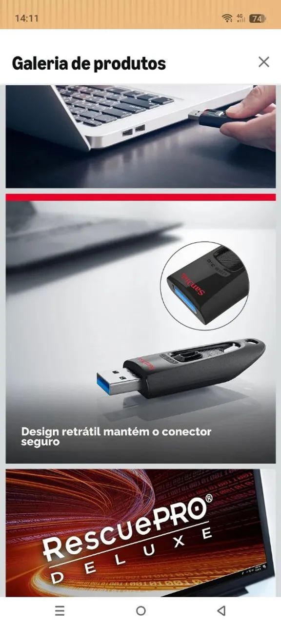 ScanDisk Ultra 256 - Foto 2