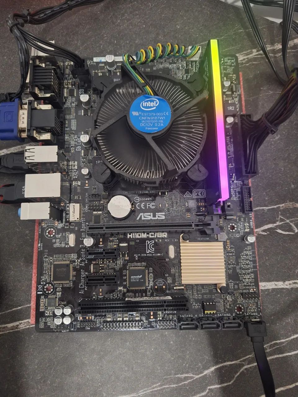 Placa mãe H110M-C/BR +Pentium G4560  - Foto 5