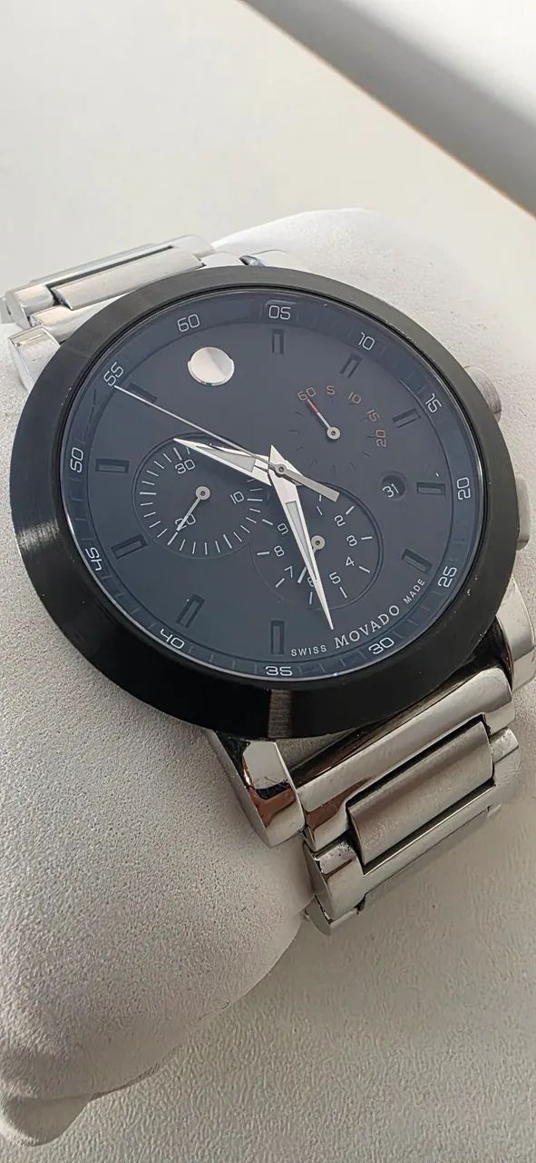 Relógio Movado Bold Chronograph Original - Aço Inoxidável 44mm - Foto 2