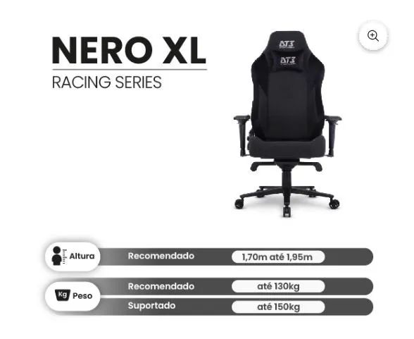 Cadeira Gamer Ergonômica DT3 Nero XL - Produto de Vitrine - Foto 4