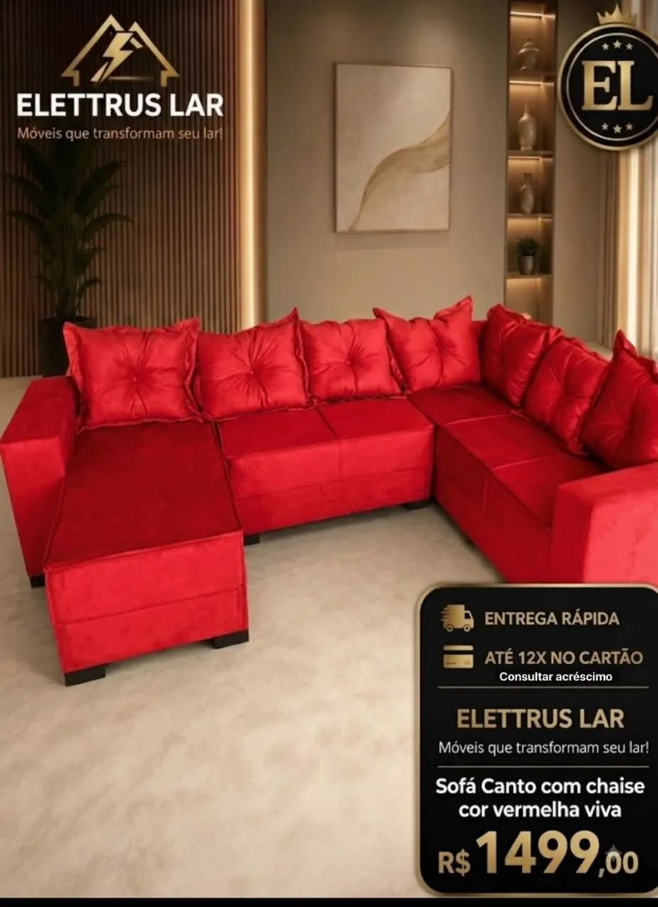 Sofás de canto com chaise novos - Foto 4