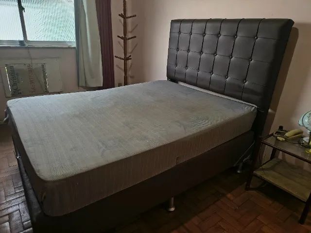 Cama Box de Casal com Colchão e Cabeceira - Foto 4