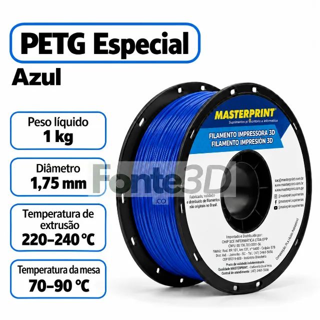 Filamento Petg Azul - 1 Kg Masterprint - Foto 3