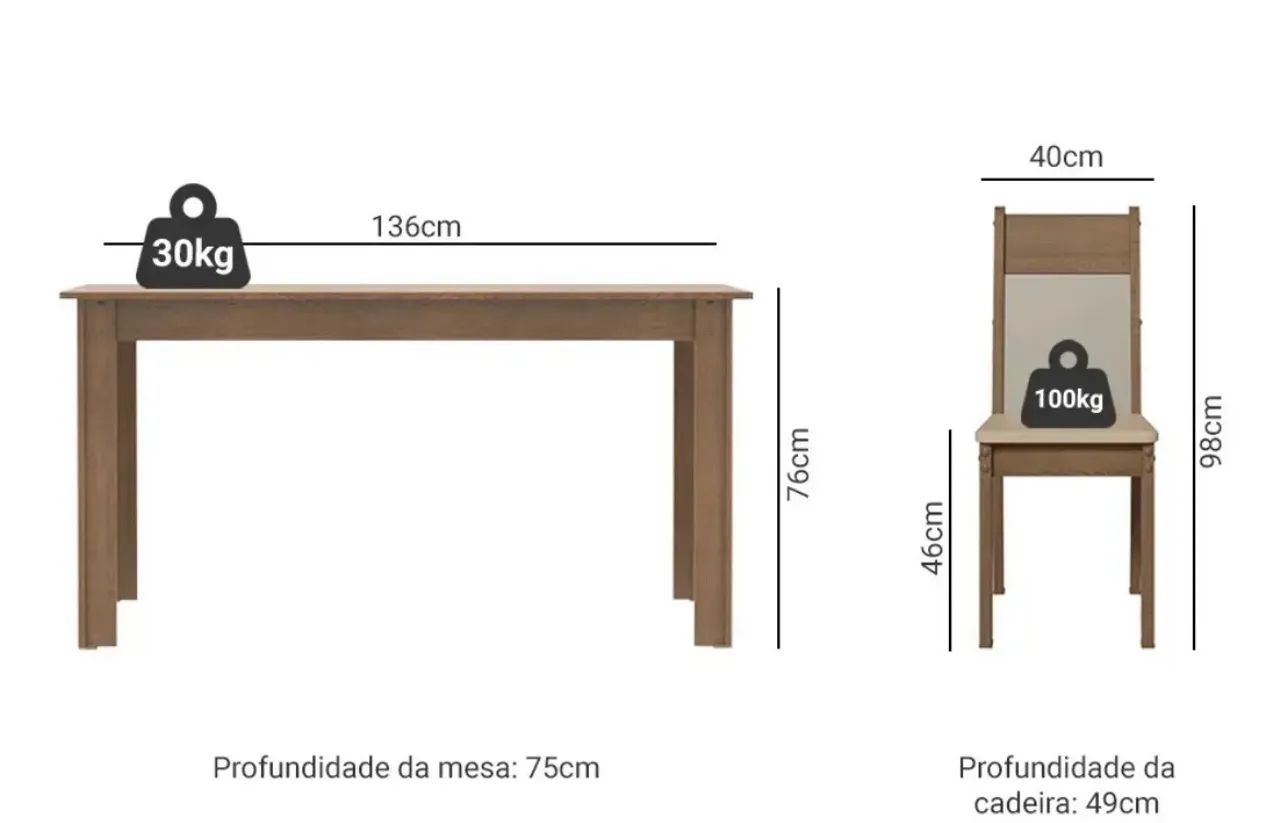 Mesa com 6 cadeiras  - Foto 3