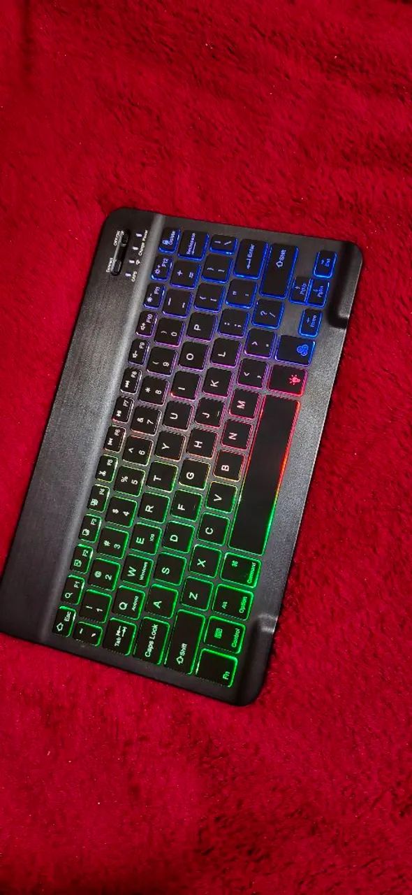 Teclado sem fio com leds + bluetooth impecável  - Foto 4