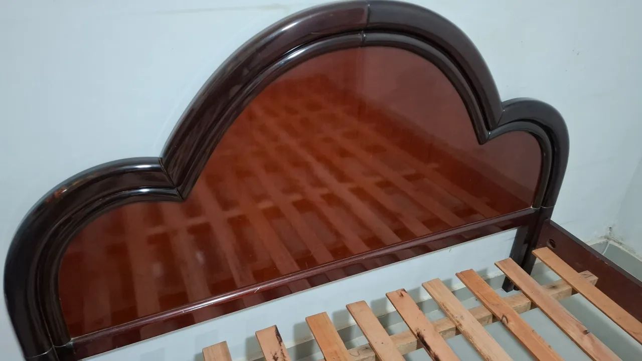 Cama de madeira pura Queen Size - Foto 3