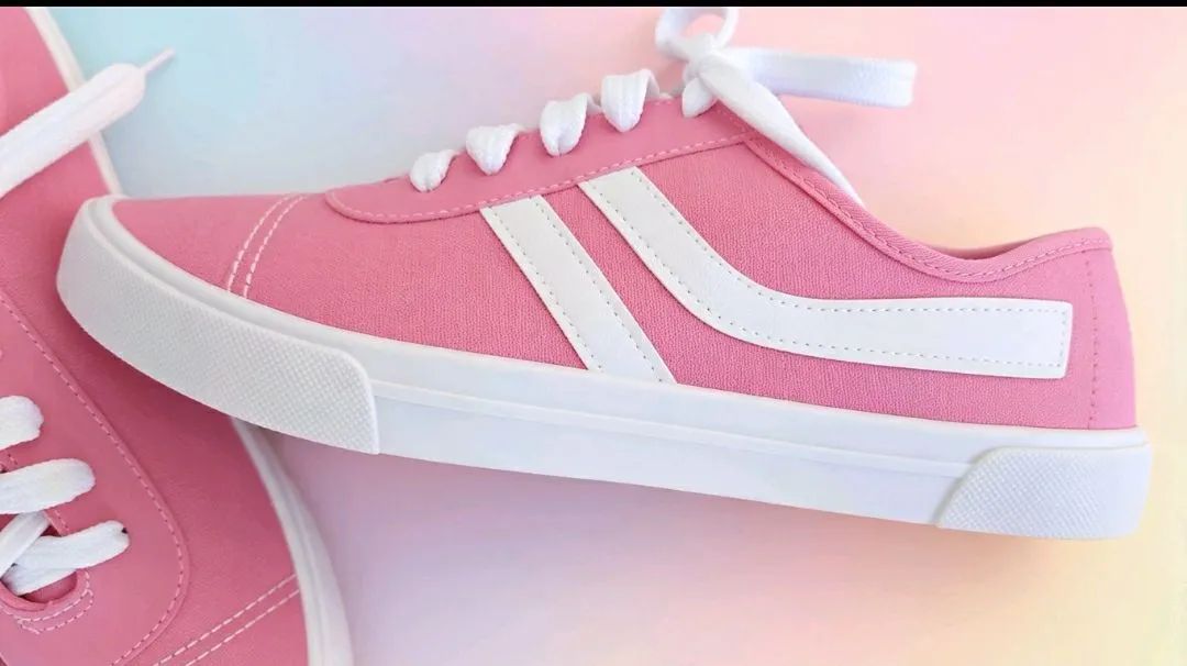 Tênis moleca rosa e branco tamanho 38 - Foto 4