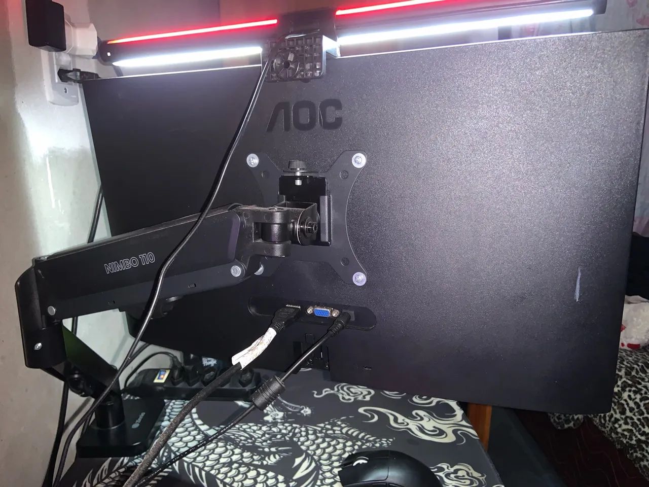 Monitor aoc 22 polegadas + branço articulado nimbo 110 - Foto 4