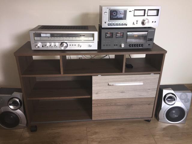 Receiver + tape + caixas