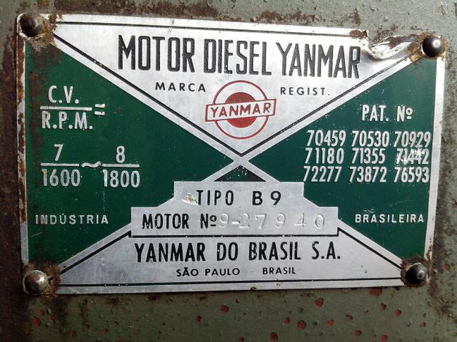 Motor Yanmar B9 com pucadeira e suporte - Foto 2