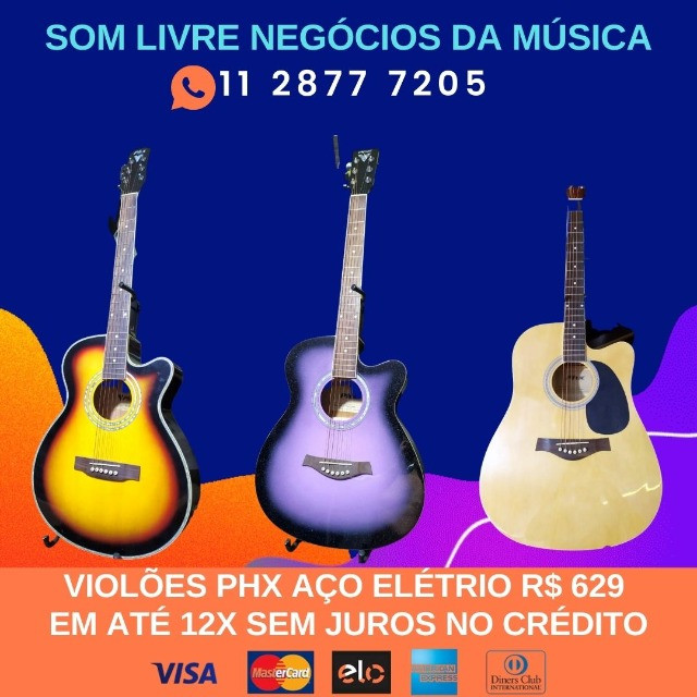 Violões Aço ou Nylon - Elétrico e Acústico em 12x sem juros! - Foto 2