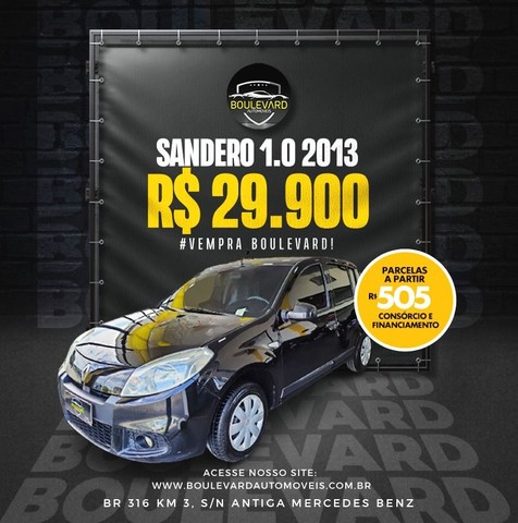 °RENAULT SANDERO 2013 COMPLETO ENT. 1.000+ 48X 870
