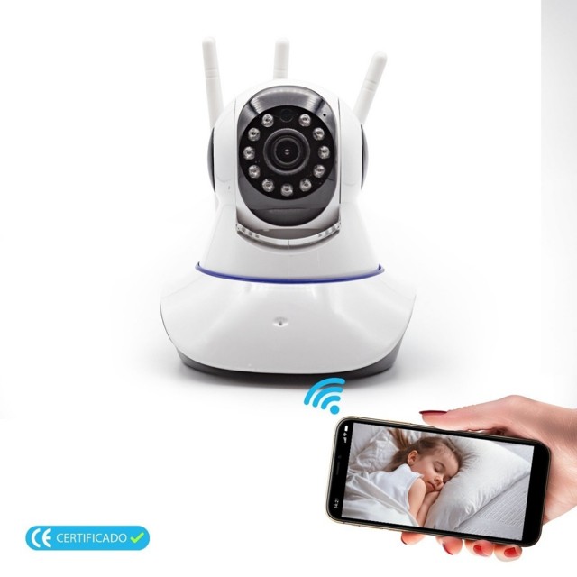 Câmera De Segurança ip 3 Antenas Wifi 360º Visão Noturna - Foto 3