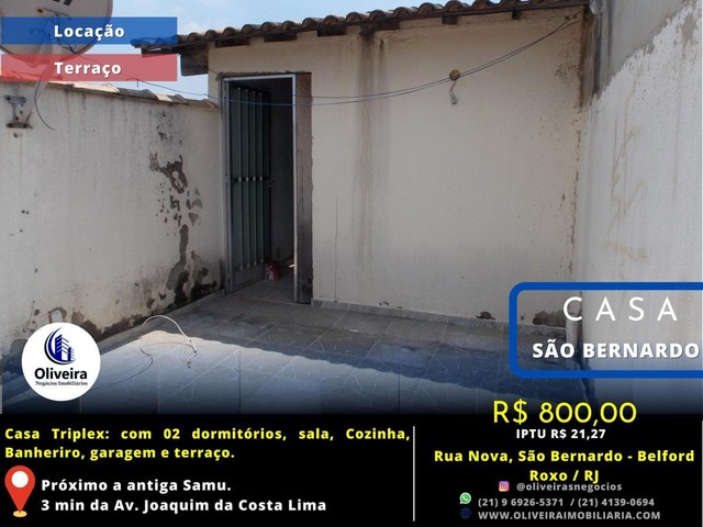 Triplex para Locação em Belford Roxo, São Bernardo, 2 dormitórios, 1 banheiro, 1 vaga - Foto 12