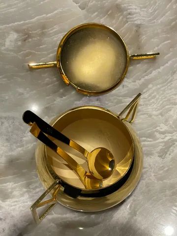 Riva - Açucareiro Ouro 24k - Capacidade 350g - Foto 6