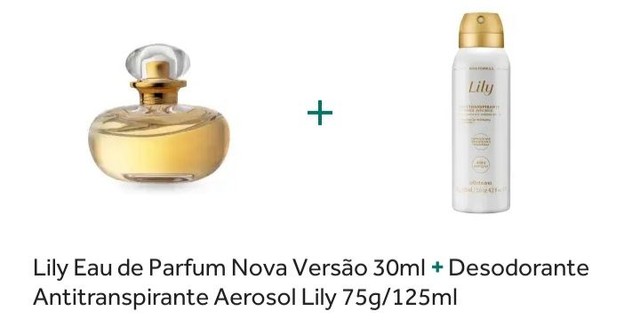 Kit perfume lily + desodorante lily