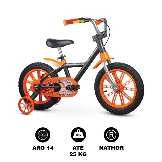 Bicicleta Masculina Infantil Aro 14 Bike Moto Cross Vermelha