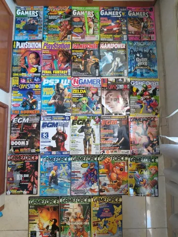 LOTE DE REVISTAS DE VIDEOGAMES NOSTÁLGICAS E RARÍSSIMAS 