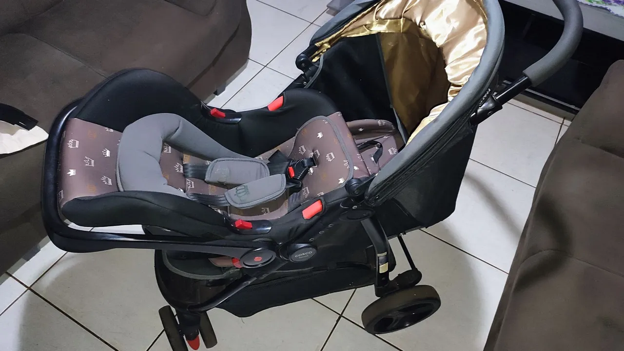 Carrinho com bebê conforto 