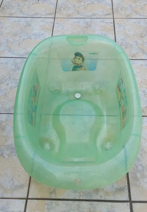 Banheira bebê criança hércules cocorico portátil usado 