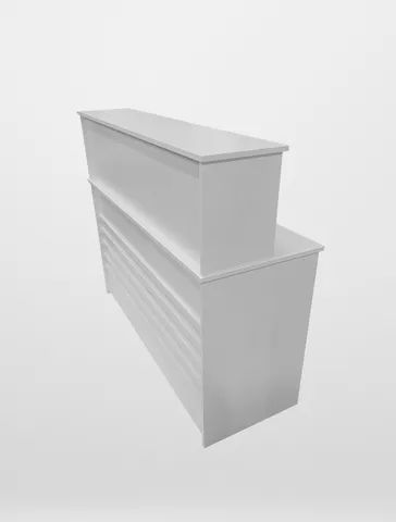 bancada de recepção reto ripado tampo de 15mm - Foto 4