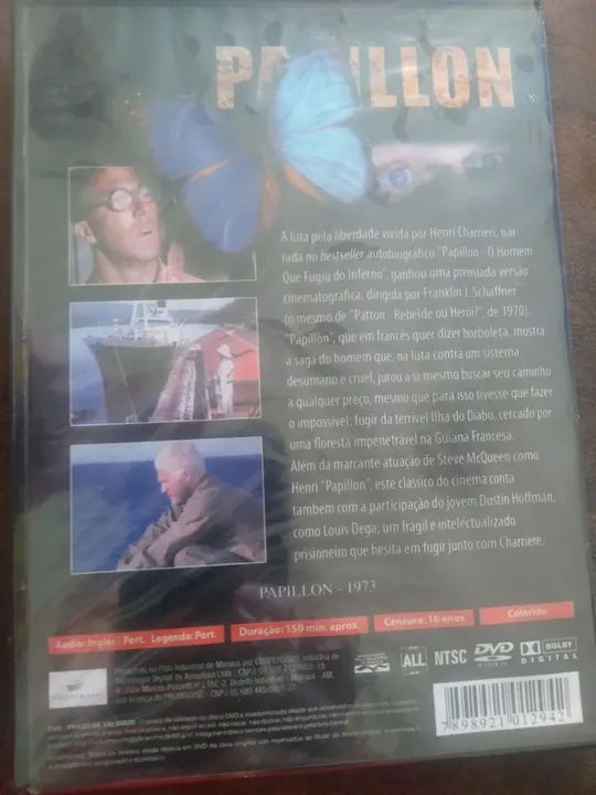 DVD do filme  Papillon versão original novo - Foto 2