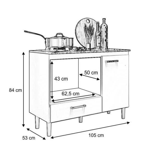 Promoção Balcao para Cooktop Branco - CN4   - Foto 2