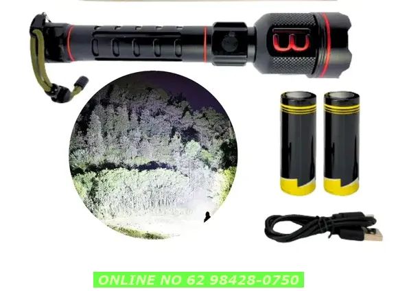 Lanterna Tática Militar Resistente A Chuva Alcança 500 Metros - Foto 3