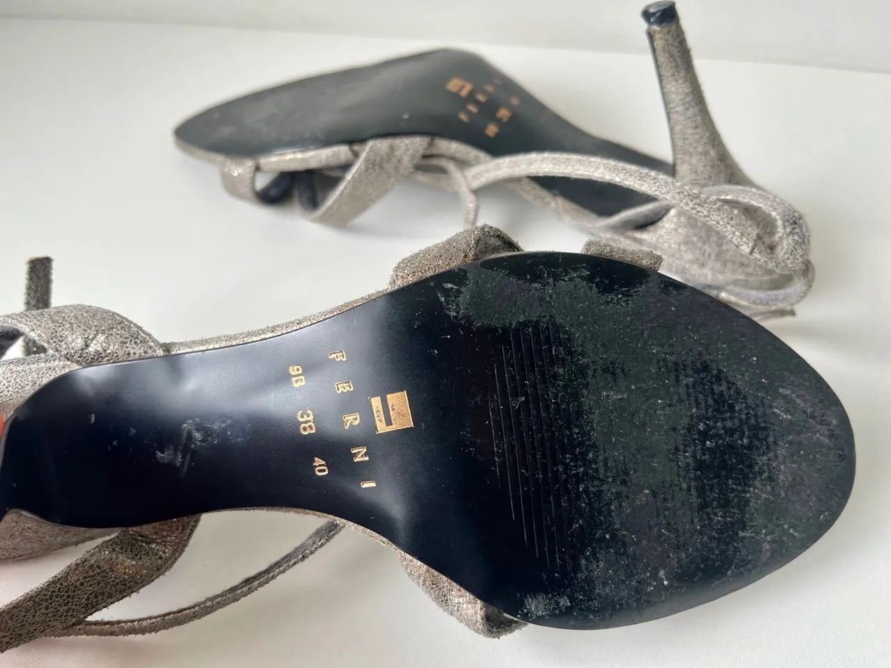 Sandália prata Ferni - Foto 5