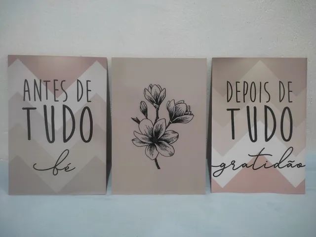 Kit quadros decorativos em MDF