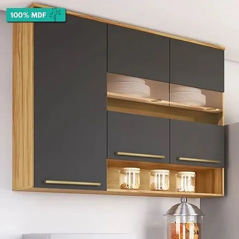Armario Aéreo 3 Portas Napoli Prime, 100% MDF - Ronipa - Foto 2