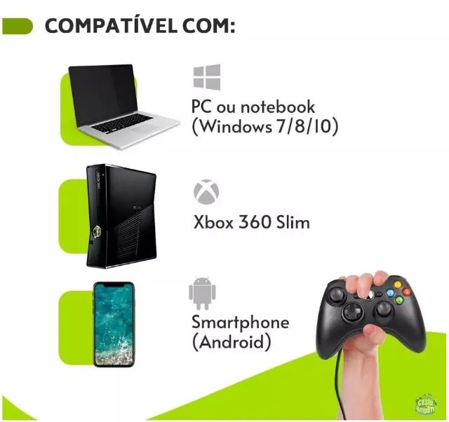 Controle com fio Compatível Com Xbox 360 e slim - Foto 2