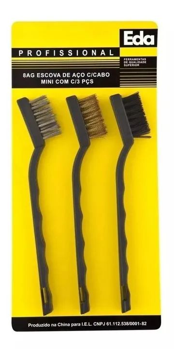 Jogo de Escovas de Aço Manual com 3 peças Mtx - Limpar duramente superfícies de metal