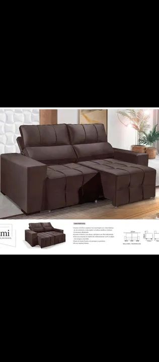 Sofá reclinável e retrátil novo