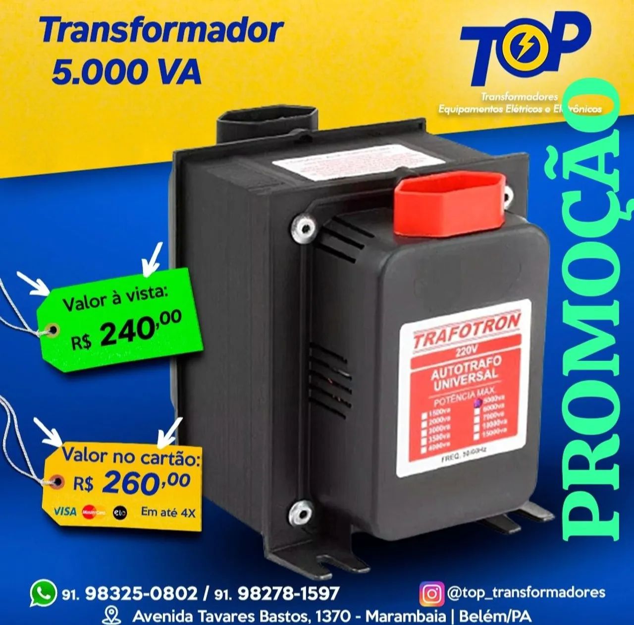 Transformador 5000va (1 ano de garantia)