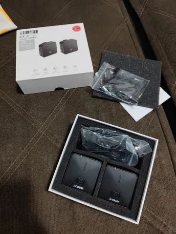 Microfone sem fio wireless andoer (em até 6x sem juros)