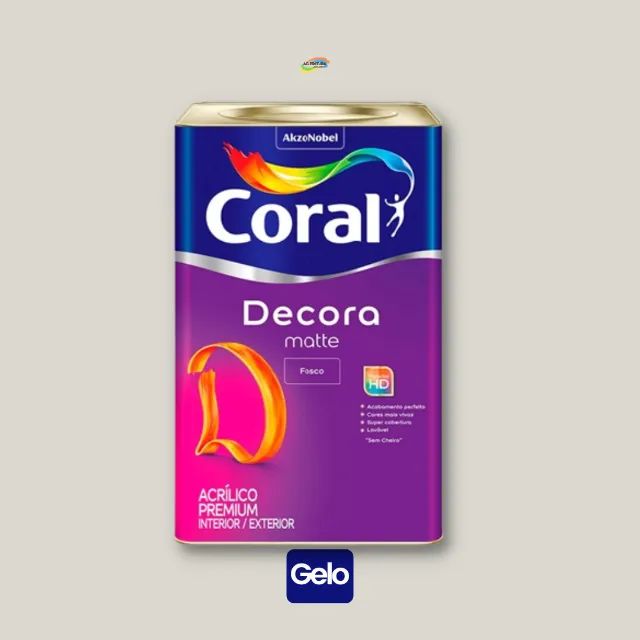 Tinta Coral Decora Matte Premium Acabamento Fosco Aveludado Sem Cheiro 18L - Foto 5