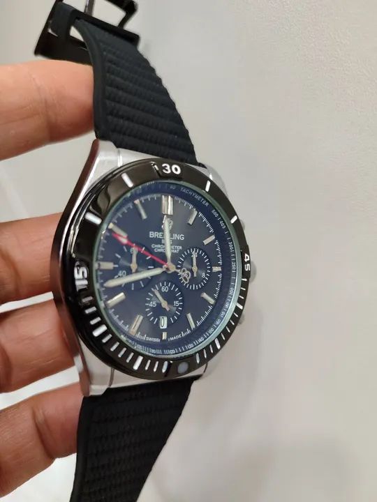 Relógio masculino funcional pulseira de borracha - Foto 2