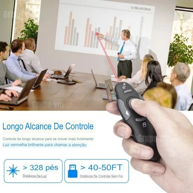  Passador Apresentador Slide Aponta Laser Sem Fio wpp.43. * - Foto 5