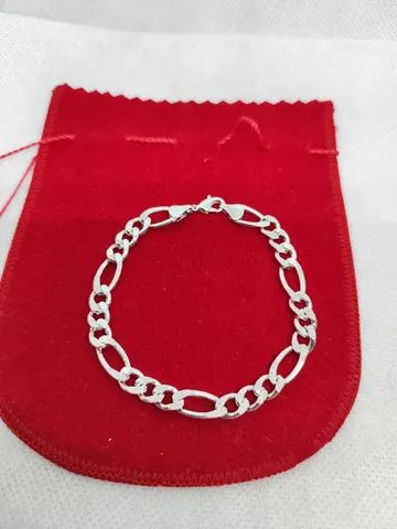 Pulseira 3X1 NOVA BANHADA A PRATA 925 - Foto 4