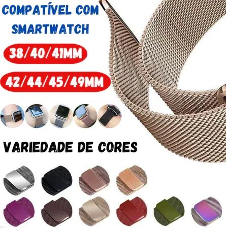 Pulseira Milanesa de Aço para Smartwatch - Foto 2