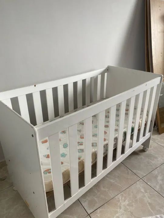 Berço de Bebê Branco - Ótimo Estado - Foto 3