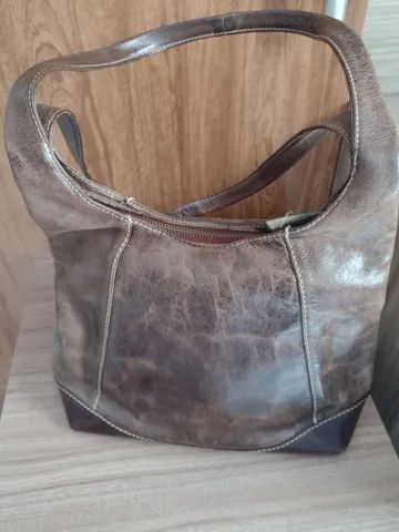 ABAIXOU Linda Bolsa de couro legítimo do RS - Foto 3