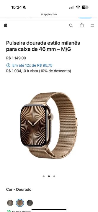 Pulseira Milanese Apple Watch 45mm Original Apple  - Foto 5