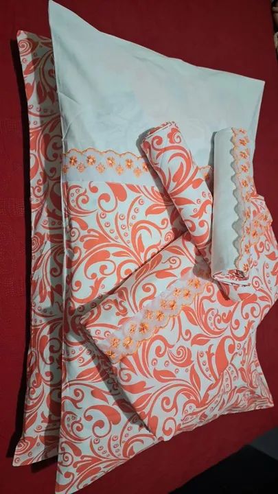 Jogo Americano Crochê Vermelho - 4 Peças - Foto 4