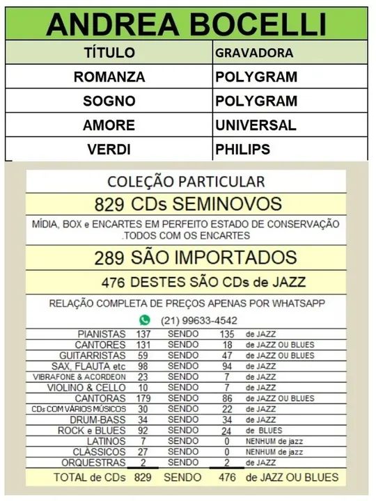 4 Cds do cantor Andrea Bocelli - Foto 5