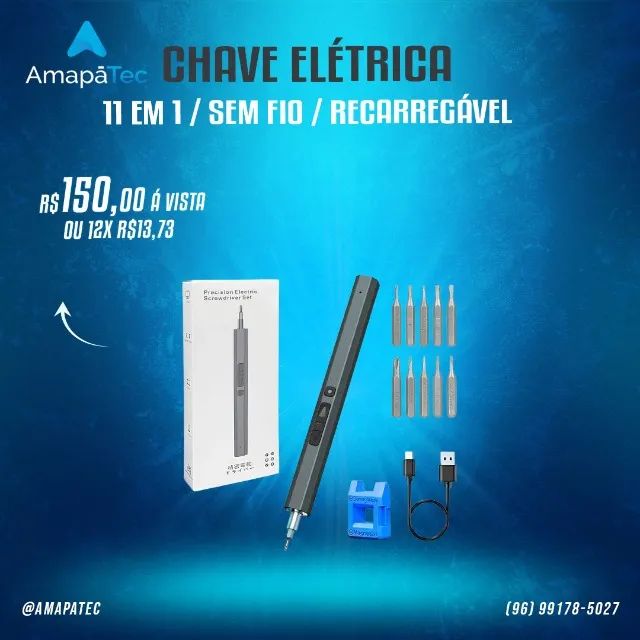 Chave de Precisao Eletrica Sem Fio 11 em 1