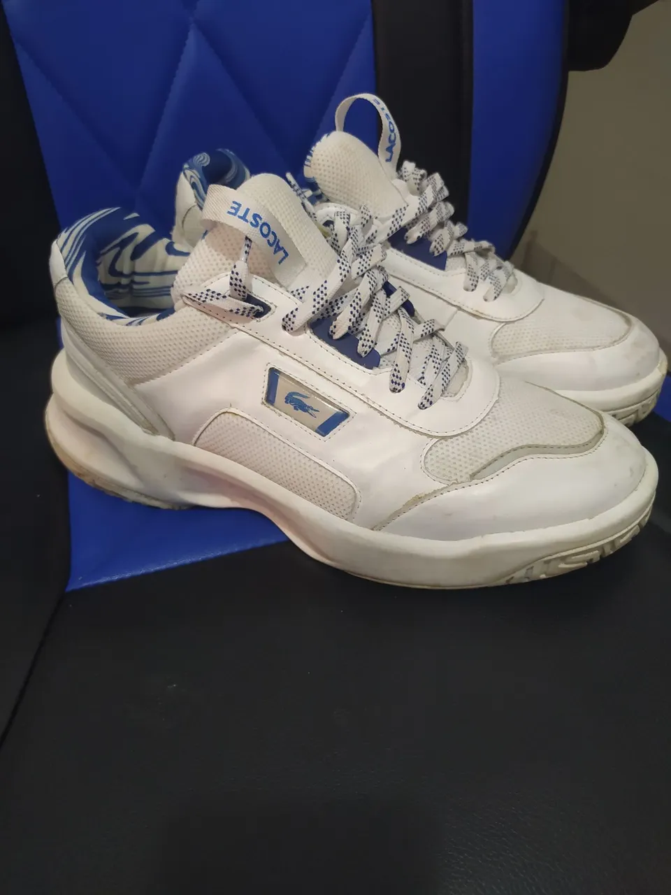 Tênis Lacoste Branco e Azul