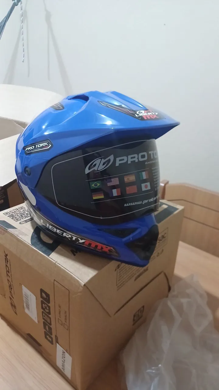 Capacete Pro Tork Liberty MX Azul meu zap *